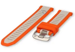 20mm silicone quickrelease strap - orange/white