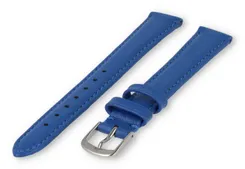 XL watch strap smooth leather - 14mm - royal blue