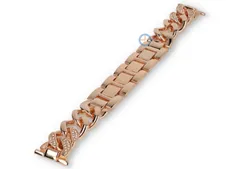 22mm steel watch strap curb-link - rosegold