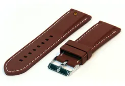 Watchstrap 24mm brown silicone with quick release