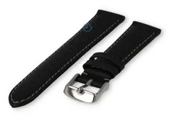 18mm hybrid strap - black with grey