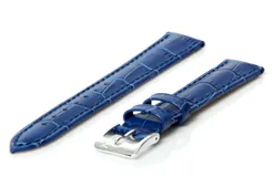 Watchstrap leather 16mm blue