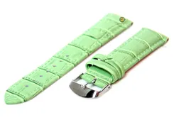 Watchstrap 18mm green leather
