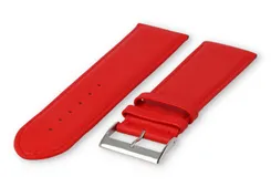 XL watch strap smooth leather - 28mm - bright red