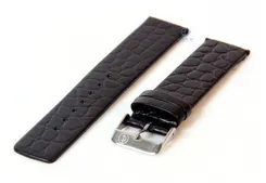 Watchstrap 22mm black leather