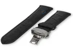 Luxe Festina horlogeband zwart leer - vlindersluiting - 22mm