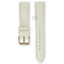 Universal 18mm white leather watch strap - Lorus