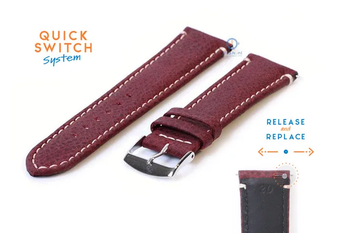 Watchstrap 20mm bordeaux