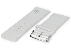 Deluxe croco watch strap - 32mm - white