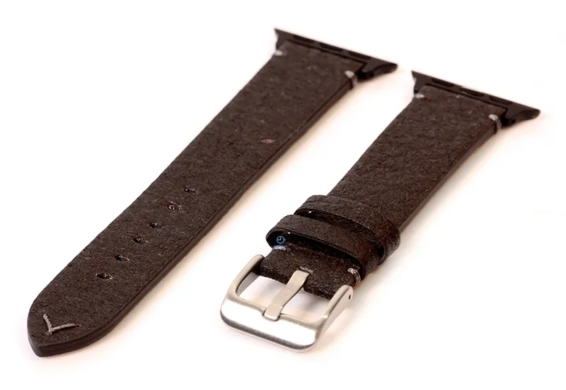 Apple Uhrenarmband veganes Leder dunkelbraun - 44/45/46/49mm