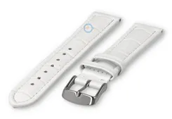 Strong calfskin watch strap - 20mm - white