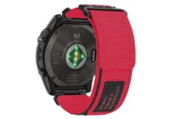 Garmin Fenix nylon QuickFit band with velcro - red - 26mm