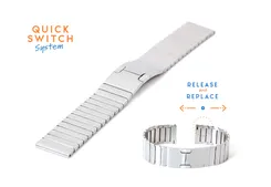 watch band 22mm steel silver - extra thin