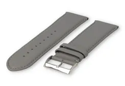 XL watch strap smooth leather - 28mm - lightgrey