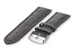 Strong calfskin watch strap - 26mm - grey