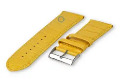 Basic croco watch strap - 24mm - yellow
