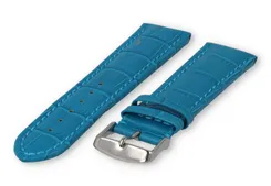 Strong calfskin watch strap - 18mm - turquoise