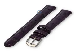 XL watch strap made from leather - 14mm - eggplant