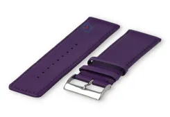30mm watch strap smooth leather - eggplant