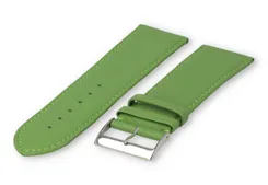XL watch strap smooth leather - 28mm - apple green