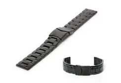 Watchstrap 22mm polished black