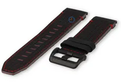 Premium leather band Garmin Fenix 8 - 47mm (black/red)