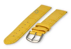 Extra-long crocoleather strap - 18mm - yellow