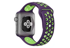 Ersatzband für Apple watch 42mm - Silikon violett/grün