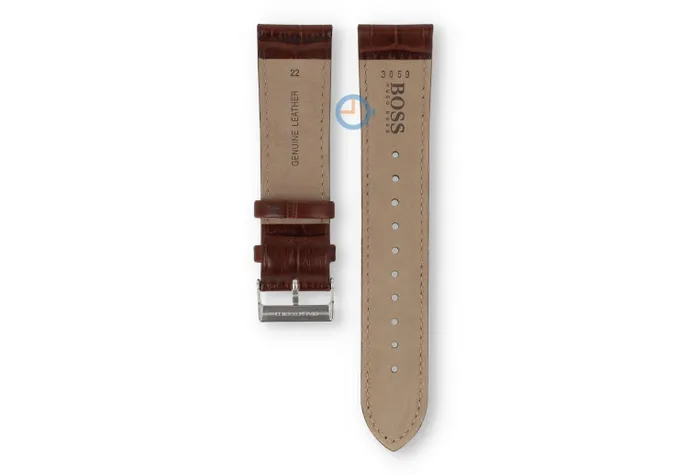 Hugo Boss 22mm Uhrenarmband - braun Krokoleder