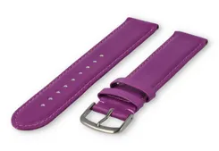 XL horlogeband glad leer - 22mm - paars