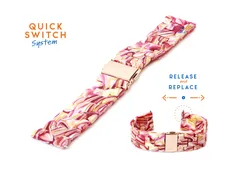 20mm resin Uhrenarmband - Zuckerstange pink