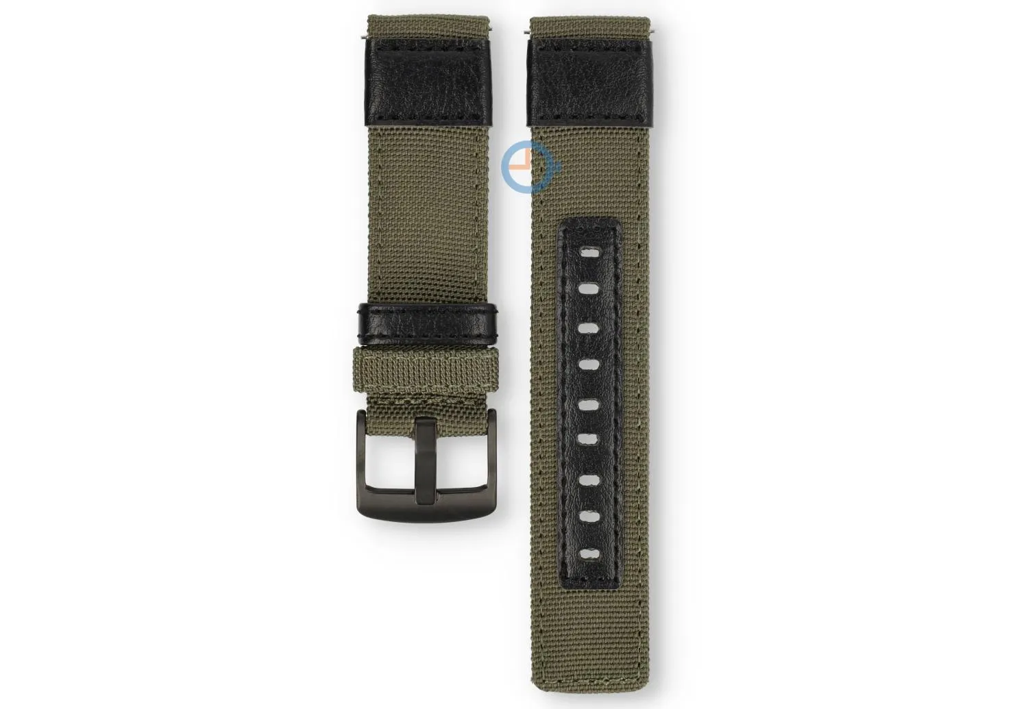 Coros Pace PRO horlogeband - nylon/leer - 22mm groen