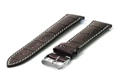 Watchstrap 20mm leather brown croco