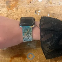 Apple bandje bloemen pols