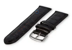 Lightly padded watch strap - 22mm - dark brown