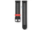 22mm siliconen bandje - ademend design - rood/zwart