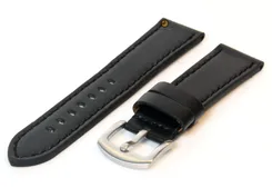 Vintage black watchstrap 20mm leather