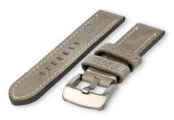Water-repellent leather watch strap - 20mm - lightgrey