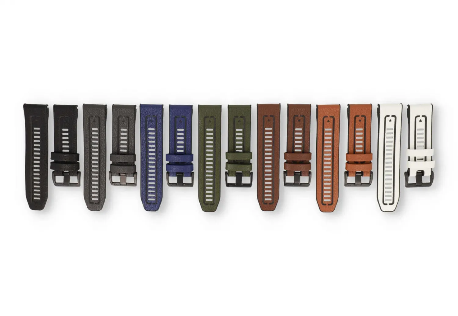 Garmin Fenix 5/6/7 watch band leather - Darkgrey