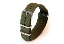 Horlogeband 18mm nylon legergroen