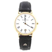 Leather strap Maurice Lacroix AU1026-YG101-110