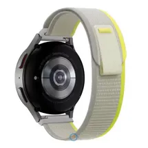 20mm Trail nylon loop watch strap - grey yellow
