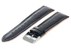 Watchstrap 18mm black snake leather
