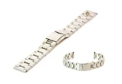 Uhrenarmband 18mm Silber Stahl matt