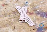Horlogeband 23mm perforated siliconen roze