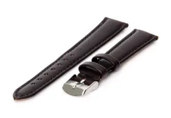 Watchstrap 15mm dark brown calf leather