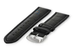 Strong calfskin watch strap - 28mm - black