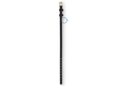 One-piece leather strap - 6mm - black with gold