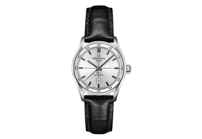 Certina Band C0062071603100A 16/14mm schwarzes Leder ohne Schließe