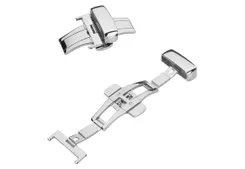 Vlindersluiting met drukkers 20mm - zilver